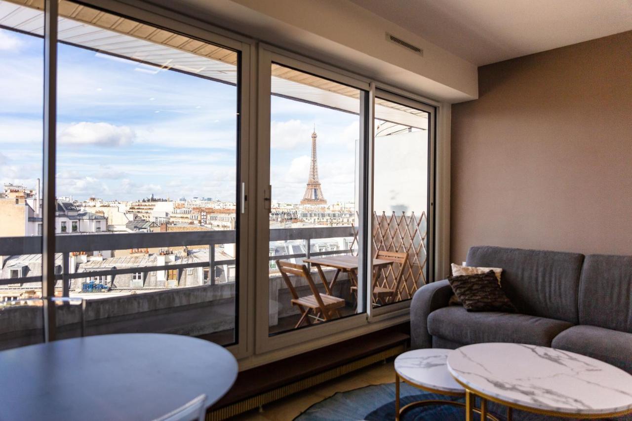 Appartement Vue Tour Eiffel Paris Exteriör bild